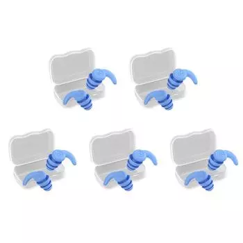 1 пара силиконовых вкладышей для ушей, 3 слоя, для детей 5–12 лет (синий)