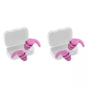 1 пара силиконовых вкладышей для ушей, 3 слоя, для детей 5–12 лет (розовый)