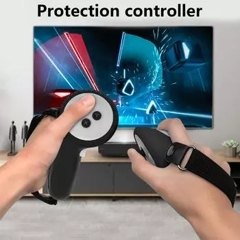 1 пара силиконовых защитных чехлов для контроллера VR Pico 4 Ultra, улучшающих сцепление и комфорт, легко очищаемых ручек серый