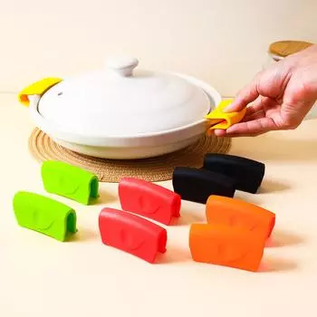 1 пара силиконовых зажимов для ушей, креативный зажим, чугунная ручка для микроволновой печи, изоляционный зажим для рук, набор ушей для горшка жёлтый