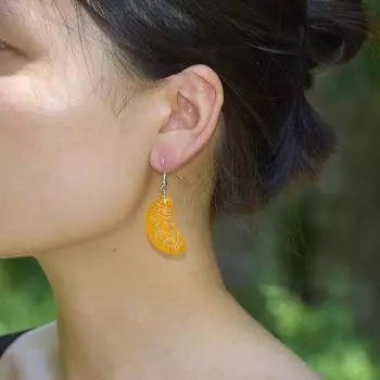 1 пара симпатичных сережек-имитаций апельсина, креативные забавные серьги-гвоздики в виде фруктов для девочек, летние универсальные украшения для ушей, подарок