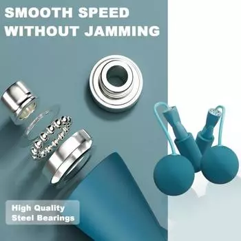 1 пара скакалки, профессиональные сверхмощные шарикоподшипники, беспроводная утяжеленная скакалка для фитнеса, оборудование для тренировок чёрный