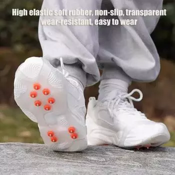 1 пара скоб для обуви с 10 зубьями из нержавеющей стали, нескользящие чехлы для обуви, шипы S