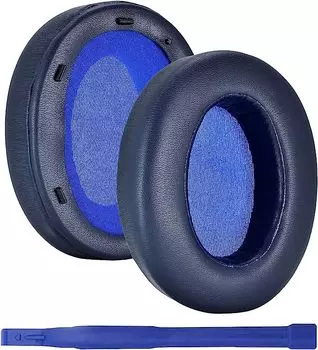 1 пара сменных амбушюр для наушников Sony WH-XB910N XB910N, протеиновая кожа, подушечки из пены с эффектом памяти и сеткой чёрный