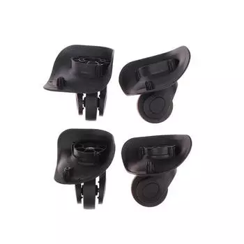 1 пара сменных колес для чемодана, вращающиеся колеса для чемоданов, бесшумные резиновые колеса A08, багажное колесо для чемодана, тележки, аксессуара 1pair black Large