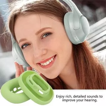 1 пара сменных силиконовых амбушюров для наушников AirPodsMax, защитный чехол для наушников белый