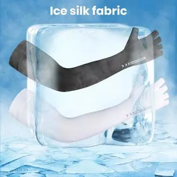 1 пара солнцезащитных нарукавников со светоотражающим дизайном. Супертонкие и дышащие однотонные компрессионные рукава с пятью пальцами для женщин и мужчин. XL белый