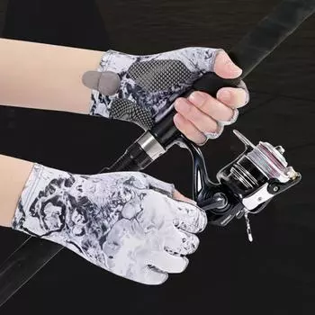 1 пара солнцезащитных перчаток UPF 50+, перчатки для рыбалки без пальцев, защита от УФ-лучей, дышащие водонепроницаемые перчатки для рыбалки, мужские/женские перчатки для каякинга, пешего туризма XL