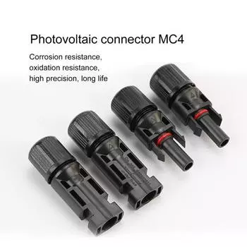 1 пара солнечных фотоэлектрических разъемов, водонепроницаемый прочный пластик, огнестойкий женский и мужской изоляционный солнечный адаптер для промышленности 2pcs