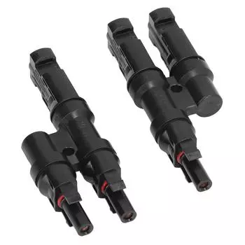 1 пара солнечных ответвлений разъем 2 к 1 Мужской Женский Водонепроницаемый для кабеля панели PV 40A 1000V DC