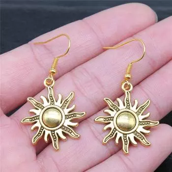 1 пара солнечных подвесок из цинкового сплава, серьги, свадебные серьги, подарок матери, 28x25 мм, V-K1402-D10058