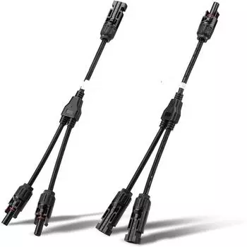 1 пара солнечных разъемов Y-образная ветвь параллельный адаптер кабель провод штекер набор инструментов для солнечной панели водонепроницаемый соединительный провод для солнечной батареи