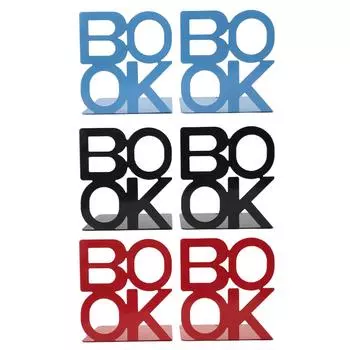 1 пара современных нескользящих прочных декоративных стопоров для книг для письменного стола в офисе и библиотеке Black