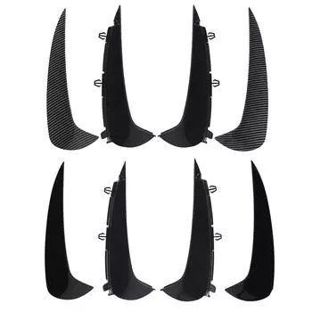 1 пара спойлера заднего бампера, вентиляционная крышка, левый и правый задний боковой сплиттер, сменная накладка на вентиляционное отверстие для Carbon Fiber Style