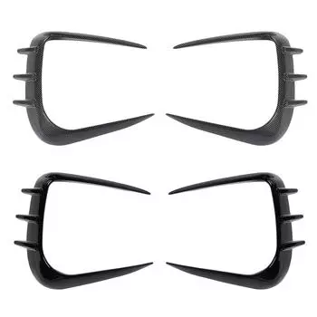 1 пара спойлеров переднего бампера, аэродинамические левые и правые, автоматические передние воздухозаборники, разделители, спойлеры ABS, канарды Glossy Black