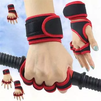 1 пара спортивных кросс-тренировок, поддержка запястья, тяжелая атлетика и фитнес, велоспорт, силиконовые перчатки для спортзала для мужчин и женщин One Size