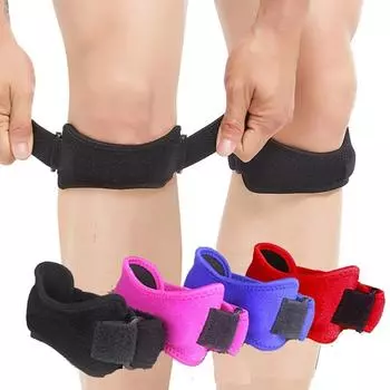 1 пара спортивных наколенников, регулируемые наколенники, подтяжки для бега, баскетбола на открытом воздухе чёрный
