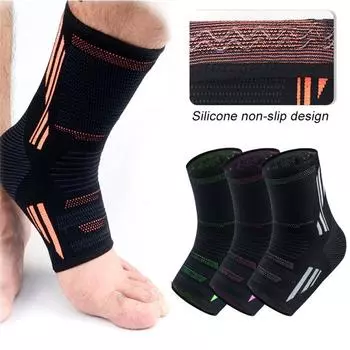 1 пара спортивных нейлоновых опор для лодыжки, суперэластичный мягкий бандаж для лодыжки для занятий фитнесом и спортом M зелёный