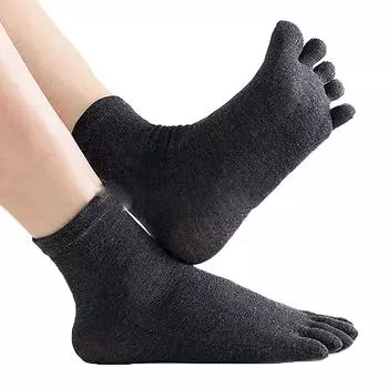 1 пара спортивных носков для бега, однотонных, с отдельными пальцами, унисекс, мужские и женские, с пятью пальцами, дышащие хлопковые носки белый