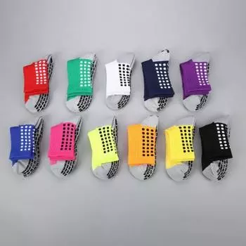 1 пара спортивных носков с противоскользящей силиконовой подошвой и средней частью, впитывающих пот, тонкой вязки, высокой эластичности жёлтый