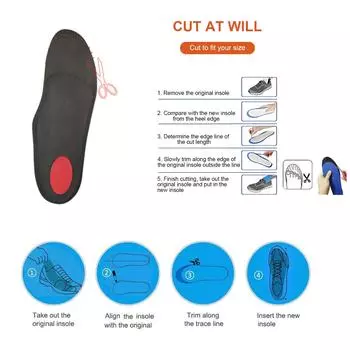 1 пара стельок для обуви с поддержкой свода стопы, мягкие дышащие ортопедические корректирующие подушечки для обуви при плоскостопии S