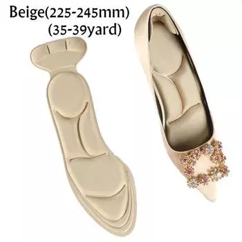 1 пара стельок для ухода за ногами, женские стельки для высоких каблуков, поддерживающие арку, губчатые стельки, подушечки, стельки для пяток, подушечки 35-39 чёрный