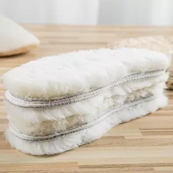 1 пара стельок из натуральной овчины, зимние стельки из натуральной шерсти и меха для мужчин и женщин, теплые мягкие толстые теплые кашемировые зимние сапоги 35 белый