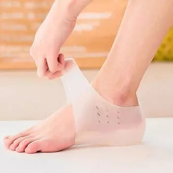 1 пара стелек для обуви, скрытое увеличение высоты, силиконовые недеформируемые эластичные подкладки под пятку 4cm белый