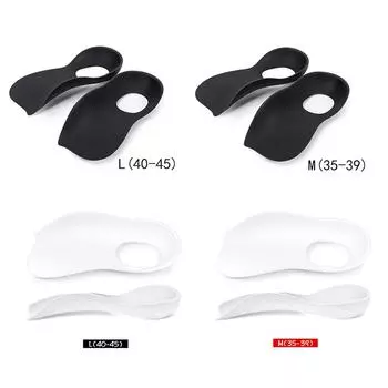 1 пара стелек для плоскостопия О-образной формы, поддержка свода стопы, подошвенный фасциит, обувь, ортопедические стельки для плоскостопия, размер M/размер L чёрный