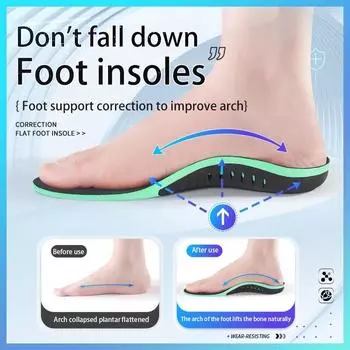 1 пара стелек для плоскостопия, поддержка свода стопы, унисекс, спортивные, амортизирующие стельки 38-40