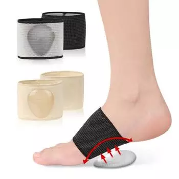 1 пара стелек для поддержки свода стопы, эластичные, мягкие, дышащие, амортизирующие, облегчающие боль при плоскостопии, компрессионные стельки для мужчин и женщин S