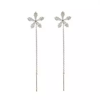 1 пара стильных блестящих женских серег с линиями ушей, серьги-капли, вечерние украшения серебряный