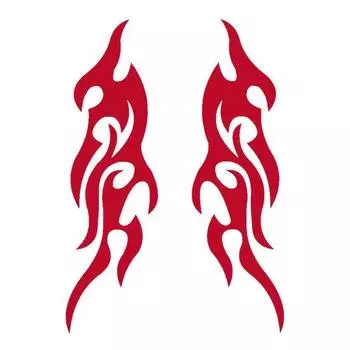 1 пара стильных наклеек на боковые зеркала заднего вида с изображением пламени для автомобиля чёрный