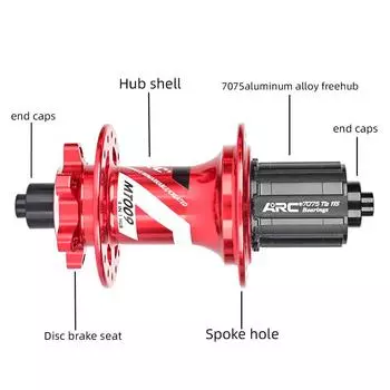 1 пара ступиц для велосипеда MTB, передняя и задняя 8-11 скоростей, 6 когтей, 3 зубца, ступицы дискового тормоза с быстроразъемным рычагом чёрный