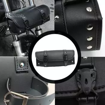 1 пара сумок на руль мотоцикла, седельные сумки большой емкости, быстросъемная конструкция, водонепроницаемые, легкодоступные сумки для вилки мотоцикла 2pcs