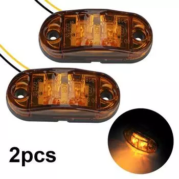 1 пара светодиодных боковых габаритных фонарей, боковые габаритные фонари для прицепов, грузовиков, караванов, сигнальные огни 12 В - 24 В, автомобильные аксессуары красный