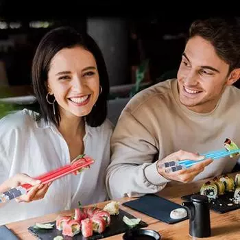 1 пара светодиодных световых мечей, палочек для еды, светящиеся палочки для суши, лапши, светящиеся в темноте, палочки для еды, подсветка для вечеринок 1Pair разноцветный