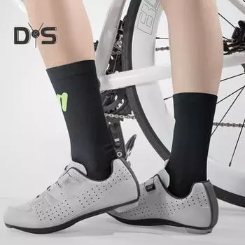 1 пара светоотражающих велоносков, дышащих, влагоотводящих, для мужчин и женщин, для походов, скалолазания, ночной езды, бега, светящиеся спортивные носки чёрный