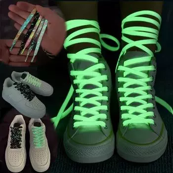 1 пара светящихся шнурков 140 см для мужчин и женщин, светящиеся светодиодные флуоресцентные шнурки для кроссовок, парусиновые шнурки для обуви белый