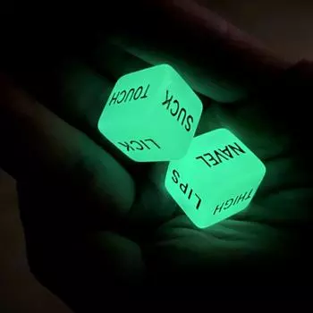 1 пара светящихся забавных кубиков, захватывающий рельефный эффект, износостойкие, небьющиеся секс-игровые кости, игра для пар
