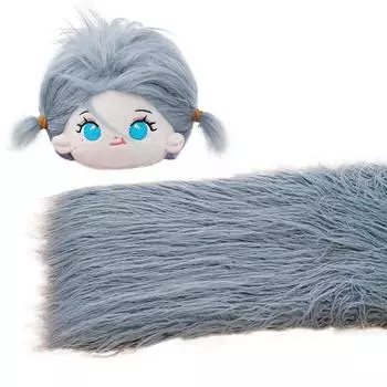 1 пара свободного пальто, ткань для домашнего текстиля, шерсть, 25x45 см, плюшевая ткань, ткань для волос куклы, материал игрушки белый