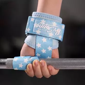 1 пара T-образных наручных повязок для фитнеса, тяжелой атлетики, силовых тренировок, противоскользящих, с жестким ремешком #468760 розовый