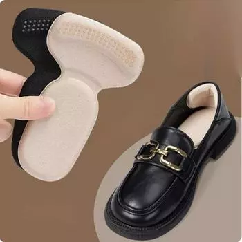 1 пара Т-образных нашивок на пятке, женские туфли на высоком каблуке с защитой от падения, противоизносные ножки, подпяточник, туфли половинного размера с подушечками, регулируемые на один размер бежевый