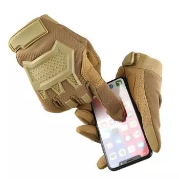 1 пара тактических перчаток Touch Scree, износостойкие, ветрозащитные, зимние, теплые, для спорта на открытом воздухе M чёрный