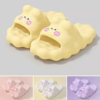 1 пара тапочек Cloud на толстой подошве, бесшумные, из ЭВА, унисекс, с рисунком 35-36 фиолетовый