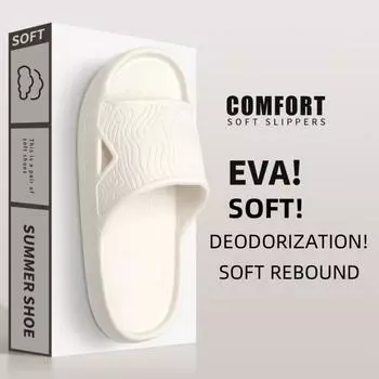 1 пара тапочек с мягкой подошвой из ЭВА для мужчин и женщин - удобные летние тапочки с открытым носком, подходят для использования в помещении и ванной комнате, ручная стирка 36-37