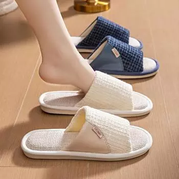 1 пара тапочек Универсальные Потопоглощающие Практичные Четыре сезона Простота Нескользящие Вентиляция Белье 40-41 белый