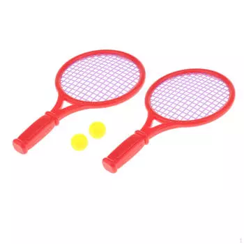 1 пара теннисных ракеток с пляжными и крытыми видами спорта Blue 26CM Free 2 Balls