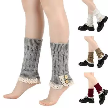 1 пара теплых толстых женских носков в стиле Харадзюку с оборками в стиле Лолита