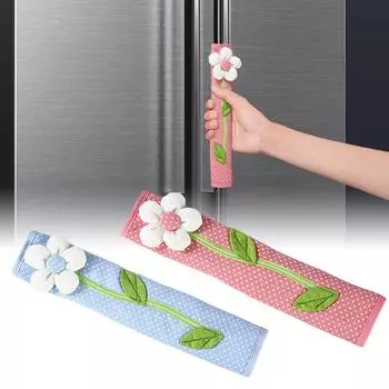 1 пара тканевых чехлов для дверных ручек, чехлы для ручек холодильников, хлопковые перчатки, аксессуары, чехлы для дверных ручек двухдверных холодильников оранжевый